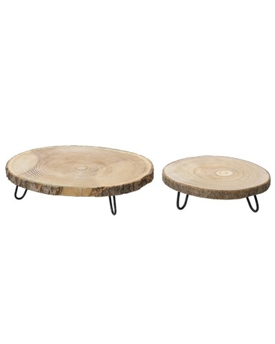 Lifetime Set of 2 Decorative Trays, Diameter 34 and 26 cm, Height 7.5 cm
